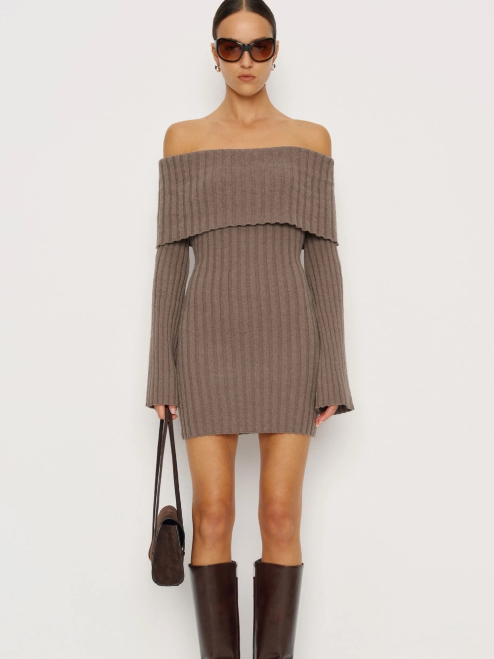 Reformation Lacey Cashmere Blend Sweater Dress